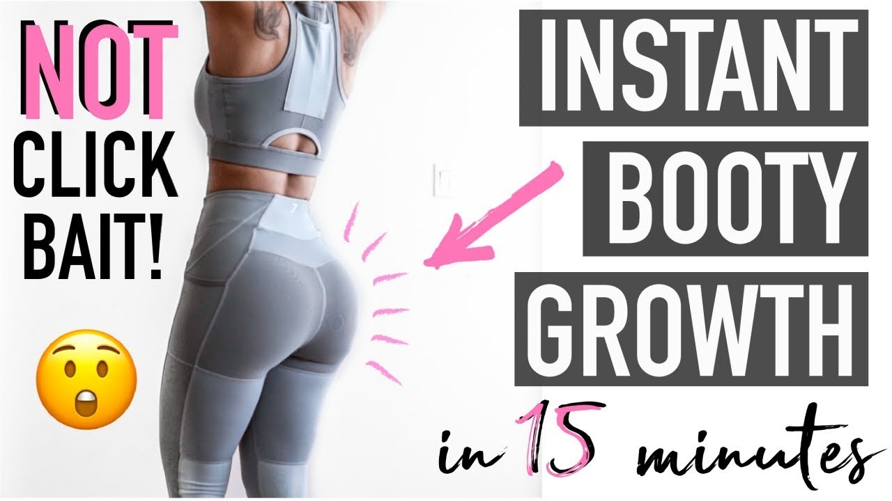 Grow your booty IN 15 MINUTES workout! (INSTANT RESULTS)