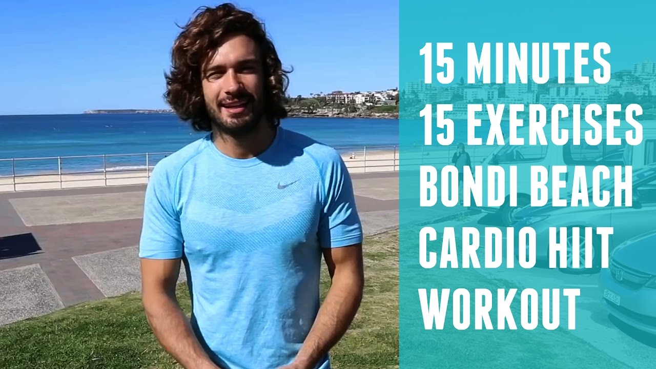 15 Exercises | 15 Minutes | Cardio HIIT Workout | Bondi Beach