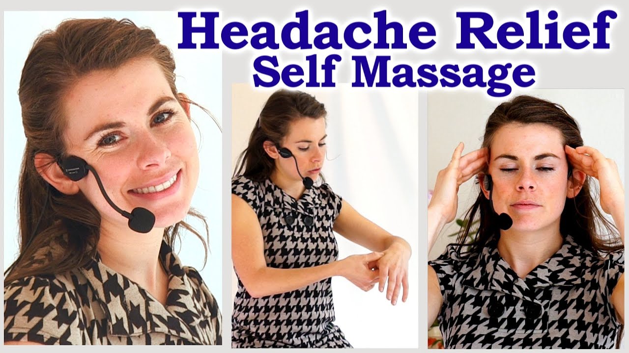 Headache Relief Self Massage, How To Get Rid of A Headache or Migraine Fast Relaxation ASMR