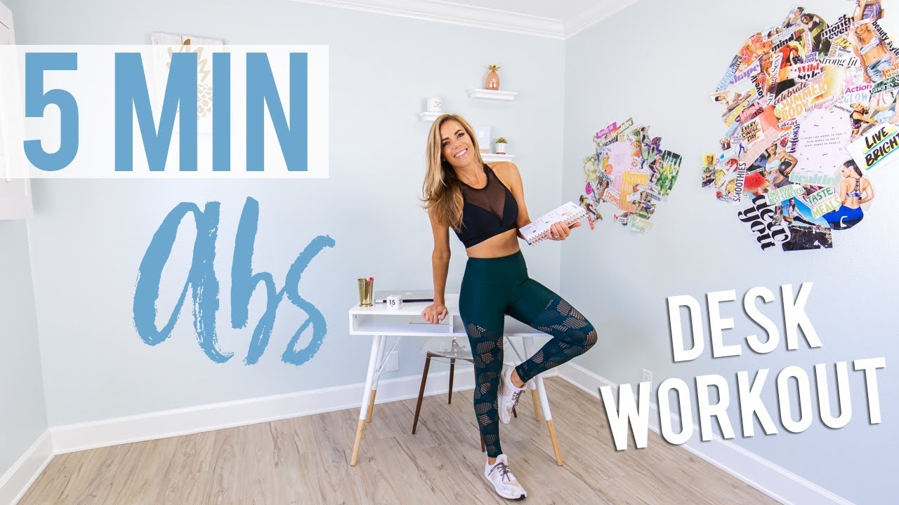 5 Minute Abs Desk Workout | Exercises For a Flat Belly