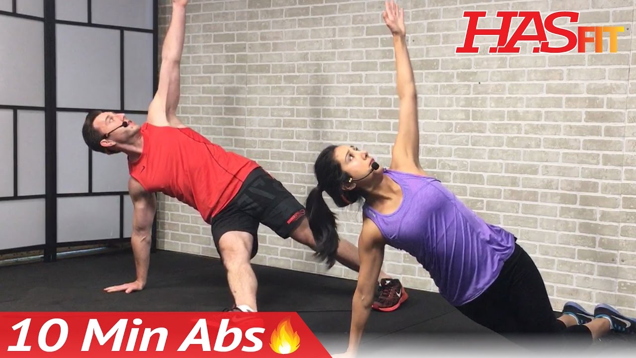 10 Min Abs Workout for Men & Women  10 Minute Ab Workout at Home  Ten Abdominal Exercises HIIT Abs