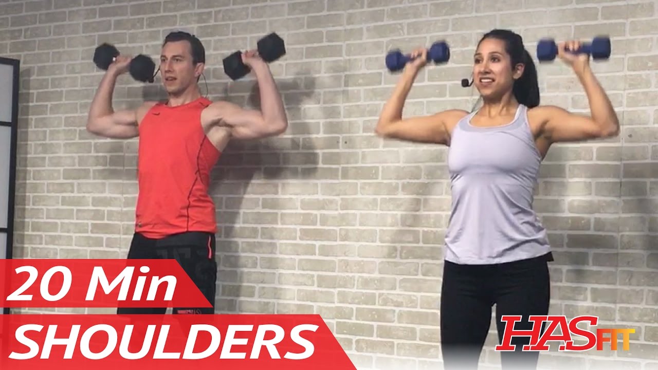 20 Min Shoulder Workout for Women & Men at Home with Dumbbells  Deltoid Exercises for Shoulders