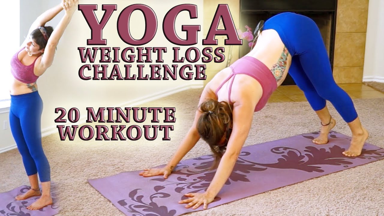 Weight Loss YOGA Challenge Workout 3- 20 Minute Fat Burning Yoga Meltdown Beginner & Intermediate