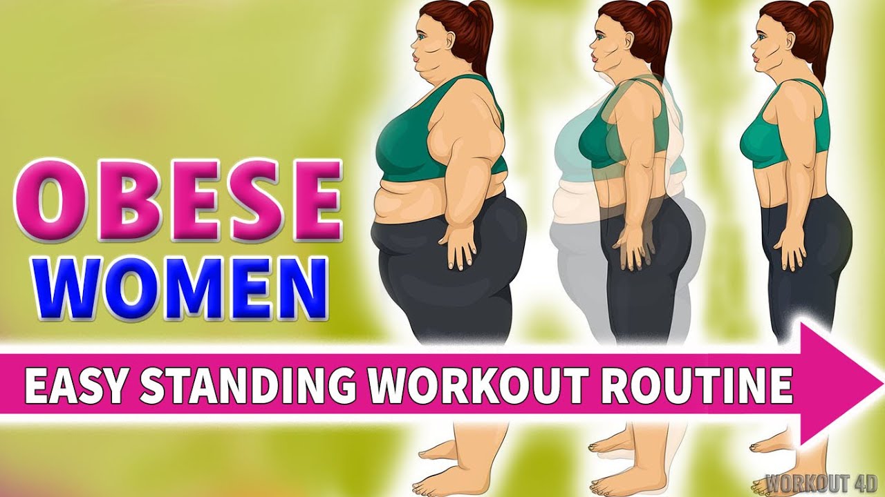 EASY STANDING WORKOUT ROUTINE FOR OBESE WOMEN