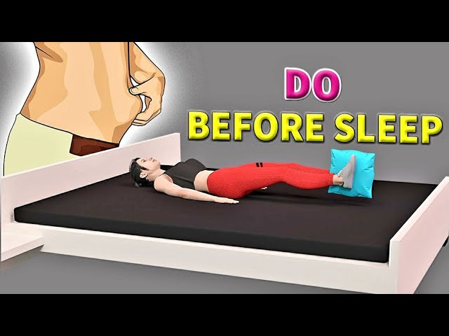 SIMPLE WORKOUT YOU CAN DO IN BED BEFORE SLEEP | THIGHS & BELLY WORKOUT